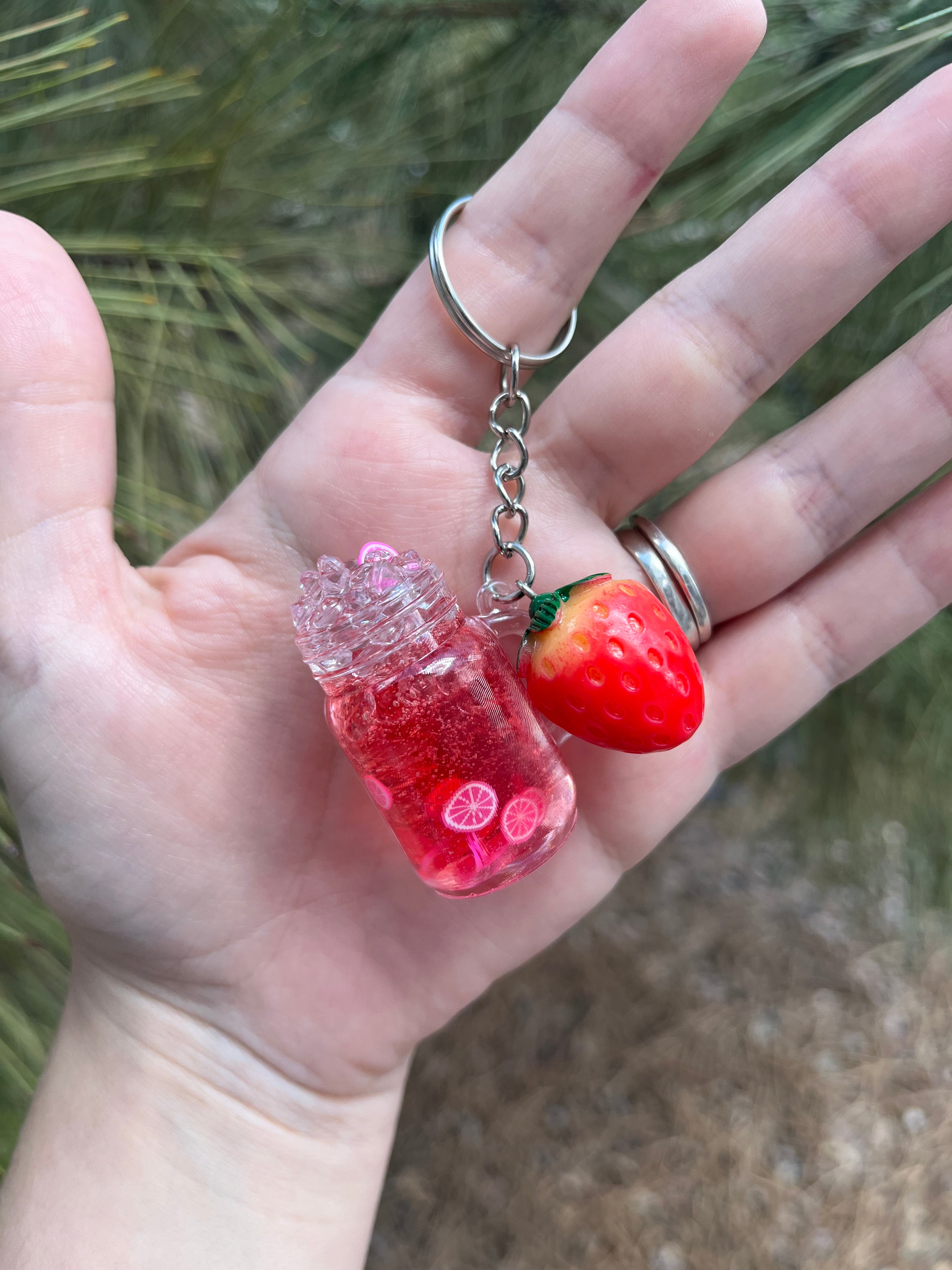 Strawberry Lemonade Keychain