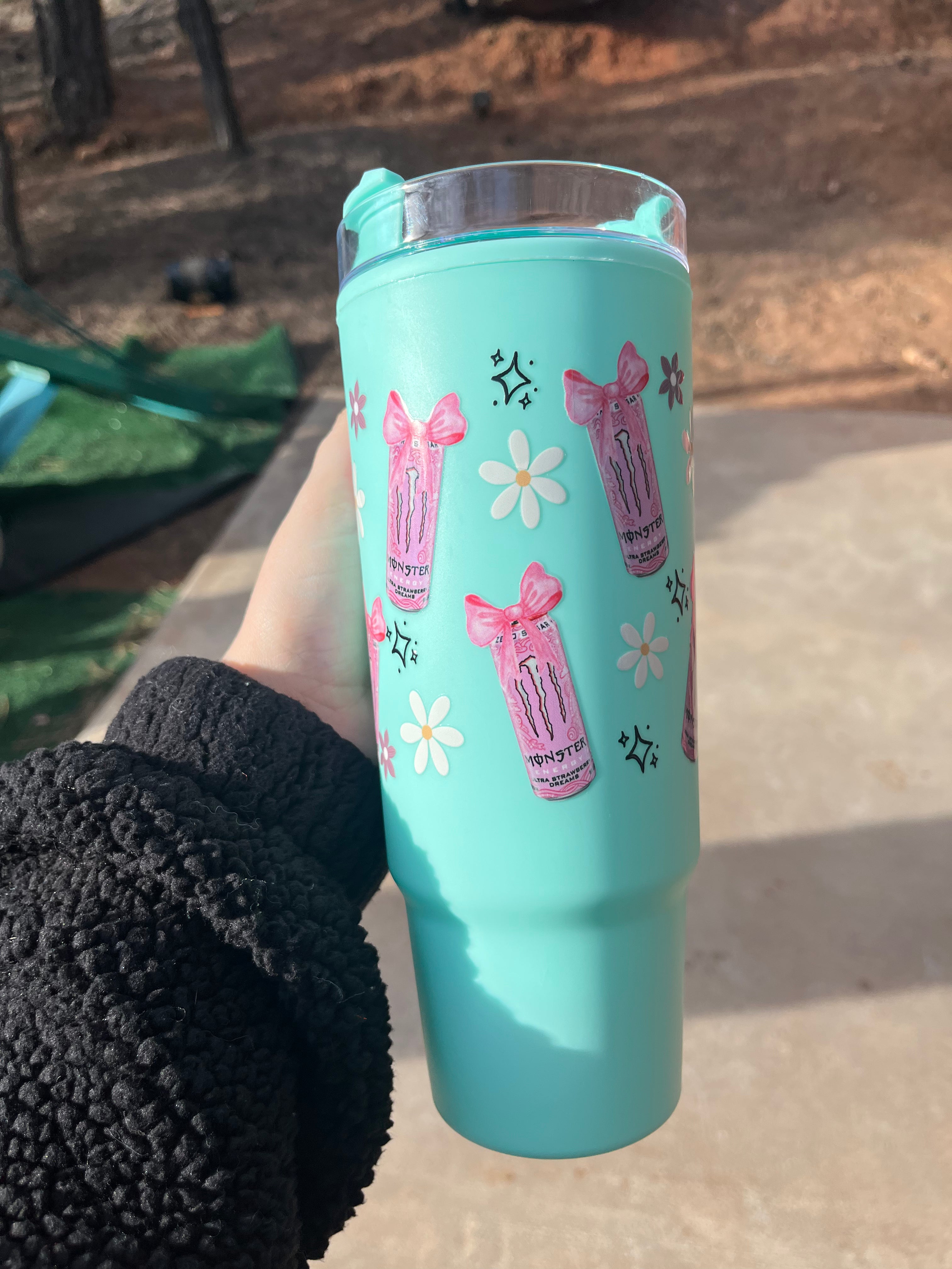 Monster Drink Teal 40 OZ Tumbler